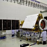 Scientists at work on the RISAT-1 Satellite